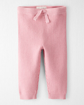 Baby Girl Organic Cotton Sweater Knit Pants , 