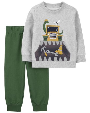 Toddler 2-Piece Construction Tee & Jogger Set, 