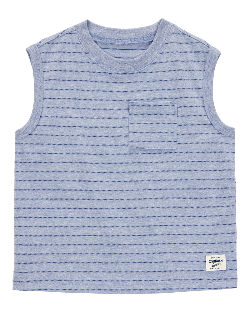 Baby Striped Textured Tank - Blue, image 1 of 3 slides