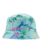 Toddler Tropical Reversible Swim Bucket Hat - Blue, image 1 of 3 slides