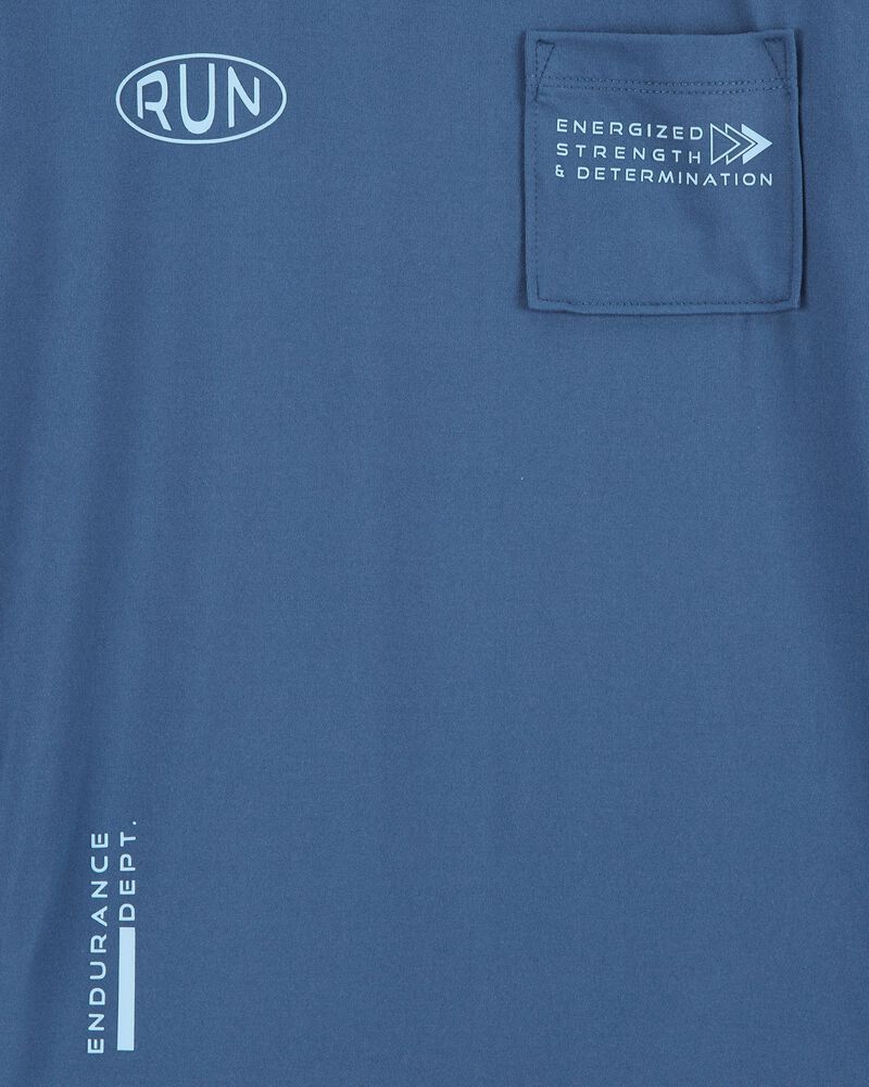 Kid Short-Sleeve Active Tee - Navy, image 2 of 4 slides