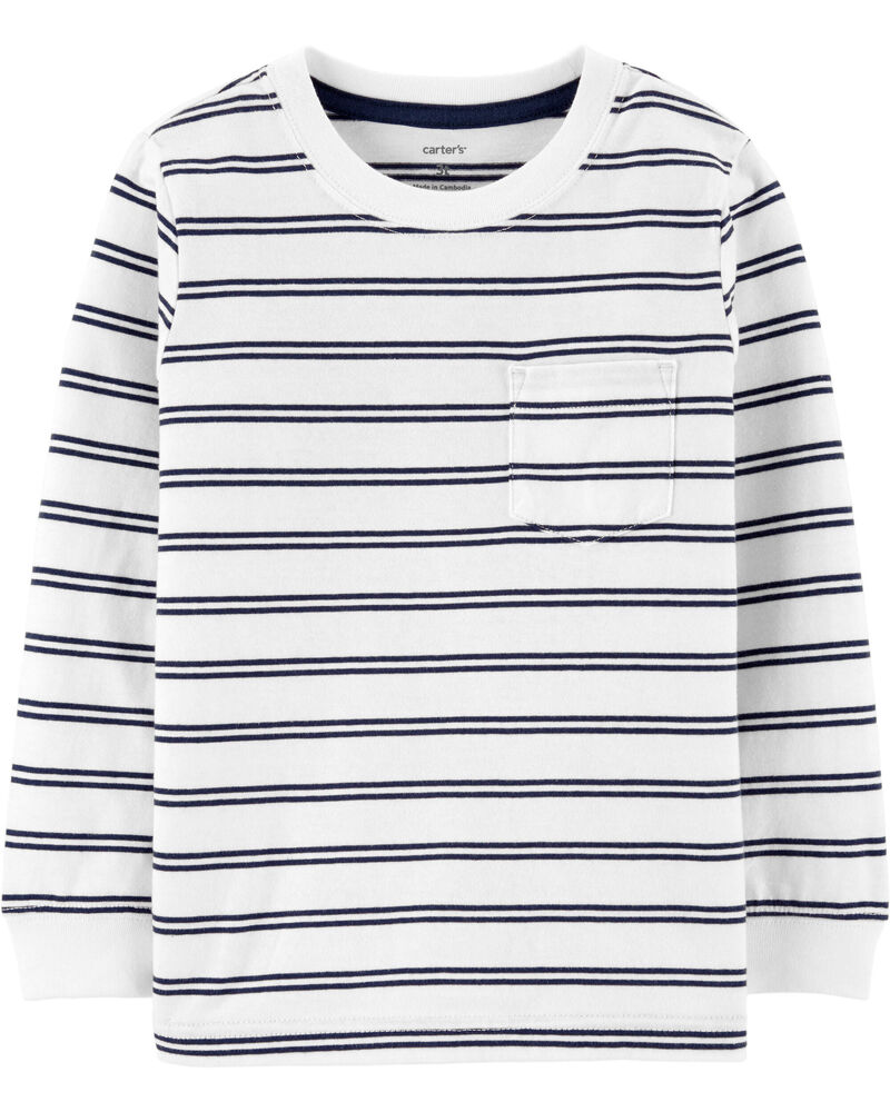 Baby Striped Pocket Jersey Tee, image 1 of 1 slides