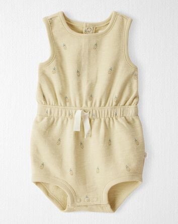 Baby Girl Organic Cotton Pineapple-Print Romper, 