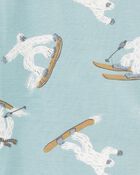 Kid 4-Piece Big Foot 100% Snug Fit Cotton Pajamas, image 2 of 4 slides