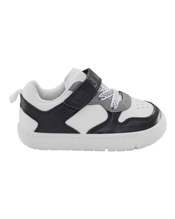 Every Step® First Walker Faux Leather Fashion Sneakers - White/Black, 