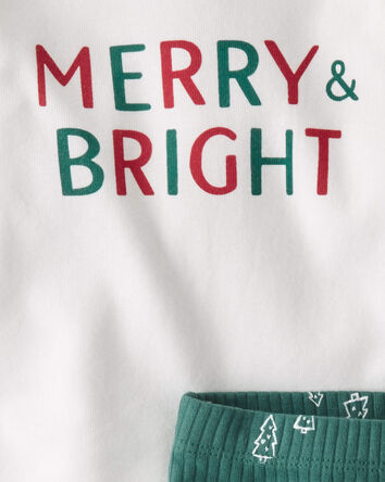 Baby Merry & Bright Organic Cotton Bodysuit Set, 