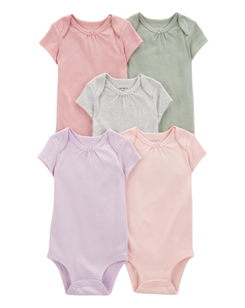 Baby 5-Pack Short-Sleeve Bodysuits, 