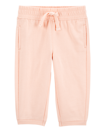 Baby Pull-On French Terry Joggers - Pink, 