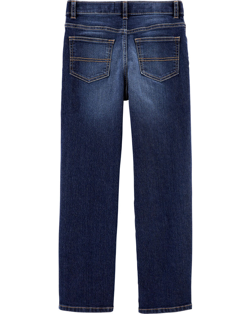 Kid Slim Straight Fit True Blue Wash Jeans, image 2 of 2 slides