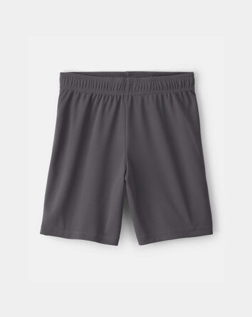 Boys Mesh Active Shorts - Grey, 