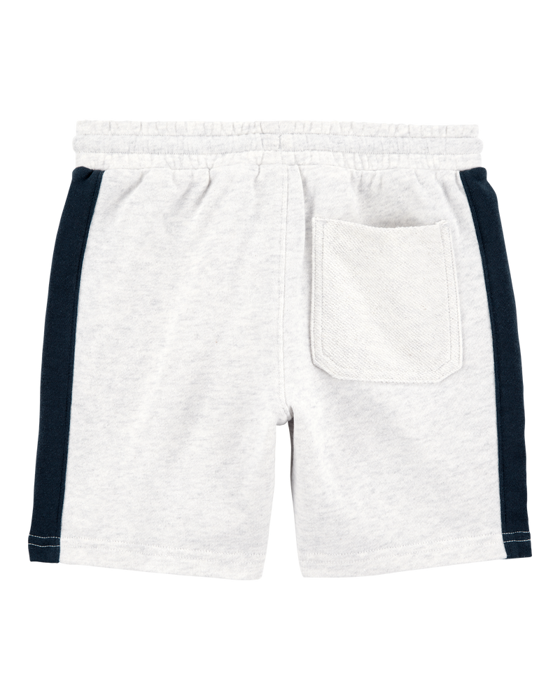 Kid 2-Piece Hooded French Terry Tee & Shorts Set - Grey, image 5 of 7 slides