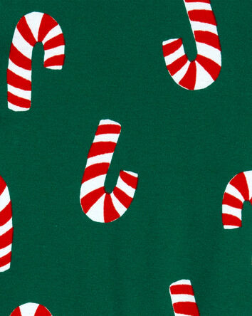 2-Piece Christmas Candy Cane 100% Snug Fit Cotton Pajamas, 