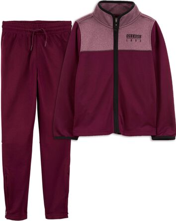 Kid 2-Piece OshKosh Logo Zip Jacket & French Terry Pants Set, 