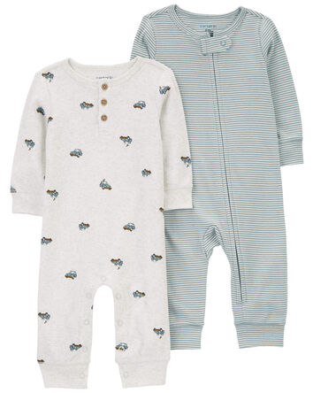Baby 2-Pack Jumpsuits, 