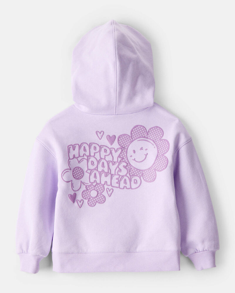 Toddler Girl 2-Piece Flower Graphic Long-Sleeve Hoodie & Pant Set - Purple, image 5 of 8 slides