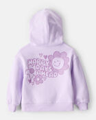 Toddler Girl 2-Piece Flower Graphic Long-Sleeve Hoodie & Pant Set - Purple, image 5 of 8 slides