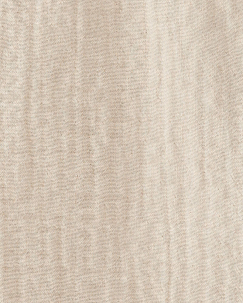 Toddler Organic Cotton Gauze Shortalls in Cream
, image 4 of 5 slides