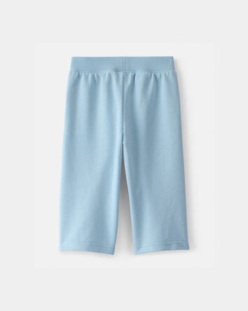 Baby Girl French Terry Wide-Leg Active Pants - Blue, 