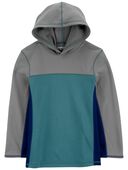 Blue - Kid Colorblock Hooded Pullover