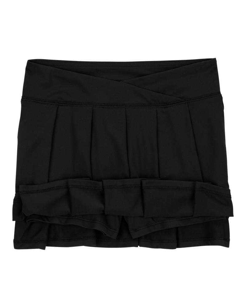 Girls Active Match Skort - Black, image 2 of 5 slides