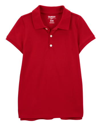 Kid Red Piqué Polo Shirt, 