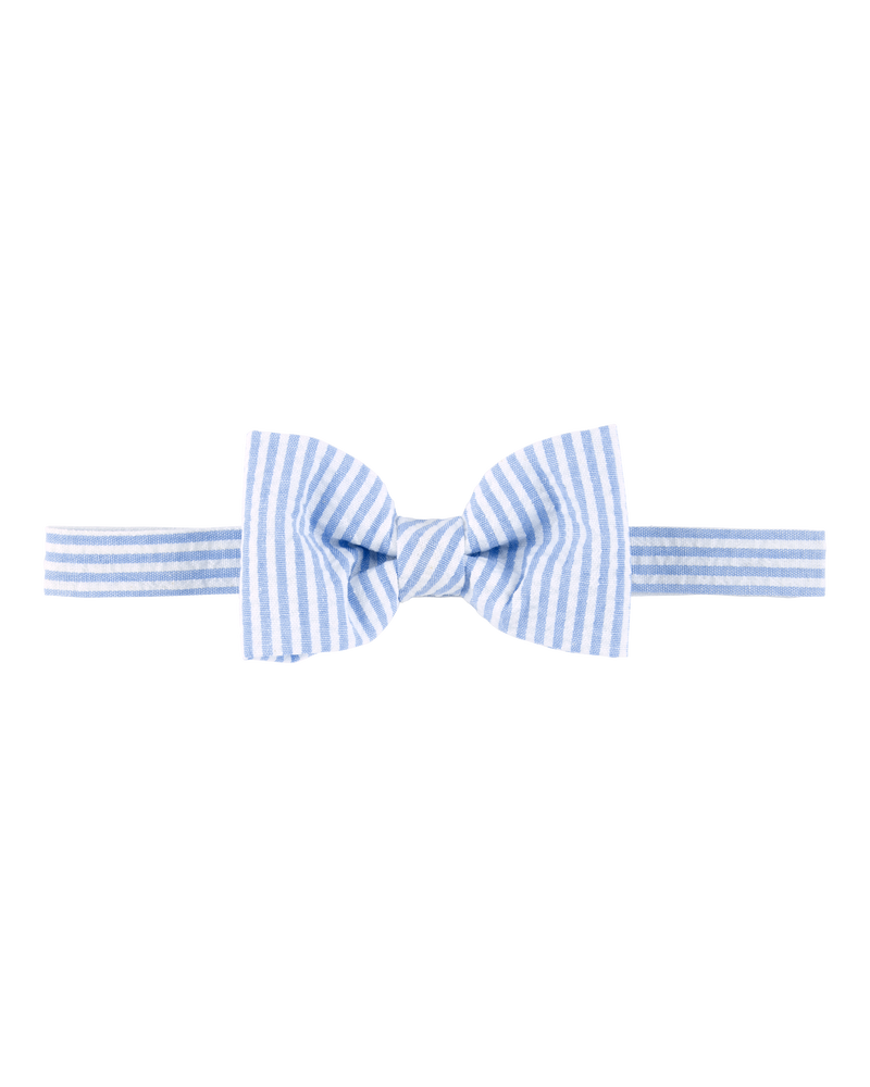 Seersucker Bow Tie - Blue, image 1 of 2 slides