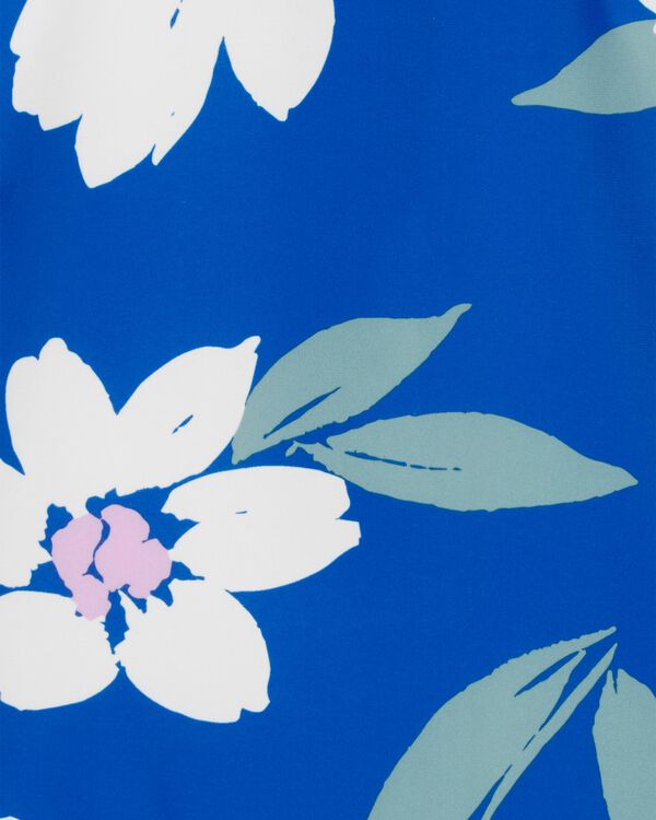 Blue Baby Floral 1Piece Rashguard