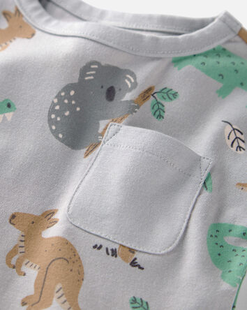 Baby 2-Pack Organic Cotton Rompers in Aussie Friends, 