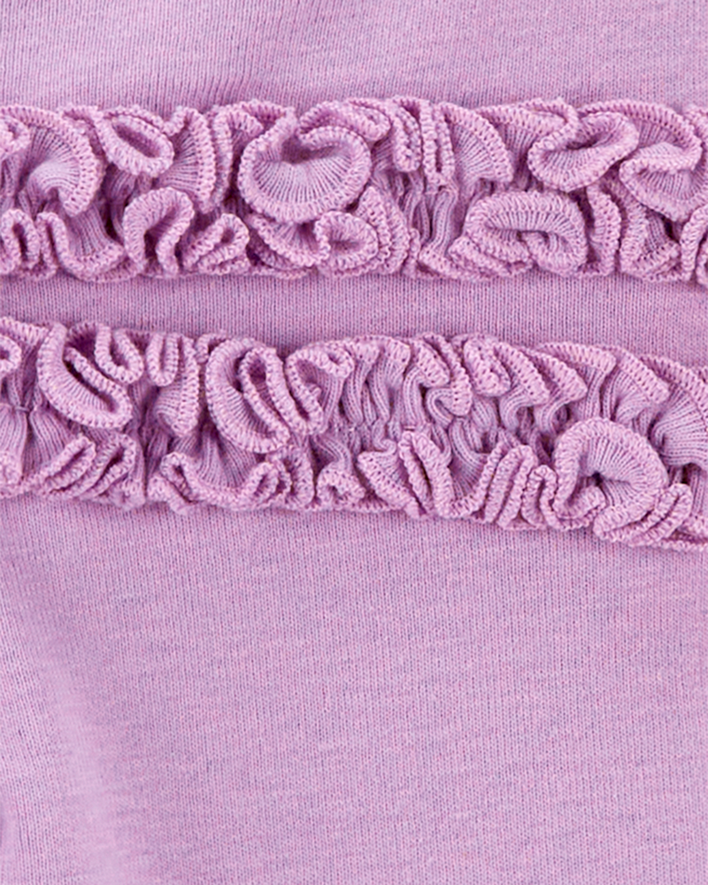 Baby 2-Pack Floral Pull-On Pants - Purple/Floral, image 3 of 5 slides