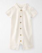Baby Organic Cotton Sweater Knit Romper, image 1 of 4 slides