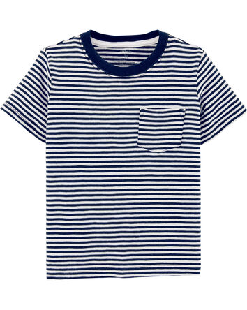 Striped Pocket Jersey Tee, 