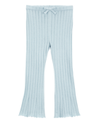 Baby Sweater Knit Pull-On Flare Pants - Blue, image 1 of 4 slides