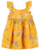 Baby Floral Print Seersucker Babydoll Dress, image 1 of 6 slides