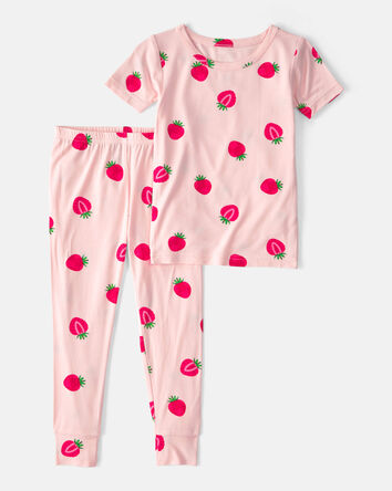 Baby Girl Strawberry PurelySoft 2-Piece Pajama Set - Pink, 