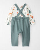 Baby Organic Cotton Overalls Set in Woodland Animals
, image 2 of 6 slides