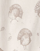Baby Organic Cotton Sleep & Play Pajamas in Turkey Gobbler Print, image 3 of 5 slides