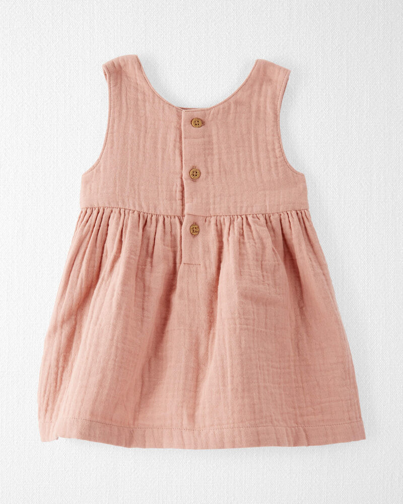 Baby Organic Cotton Gauze Pocket Dress, image 4 of 7 slides