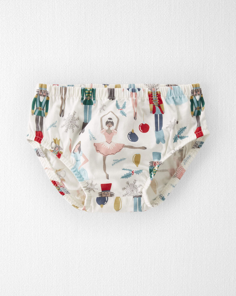 Baby Girl Organic Cotton Dress in Nutcracker Print, image 3 of 6 slides