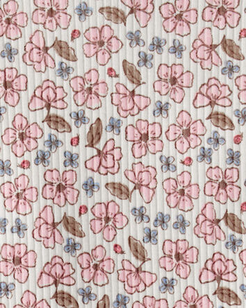 Baby Girl Ruffle Floral Bodysuit & Pant Set , 