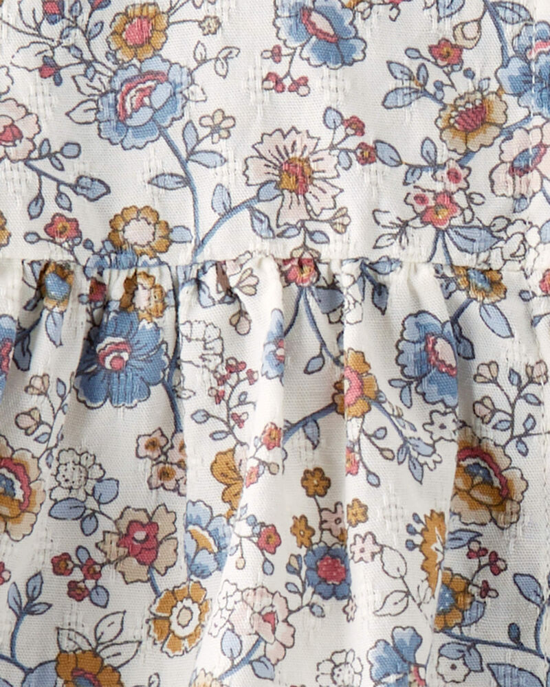 Baby Organic Cotton Floral Print Woven Top, image 3 of 4 slides