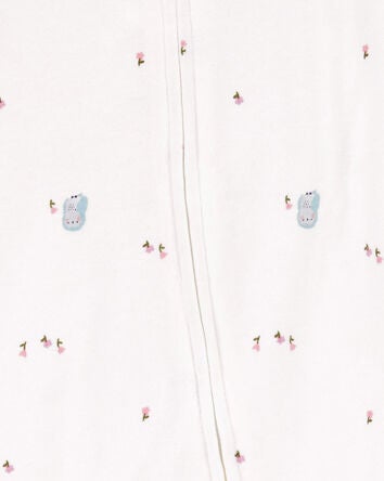 Baby Owl 2-Way Zip Cotton Sleep & Play Pajamas, 