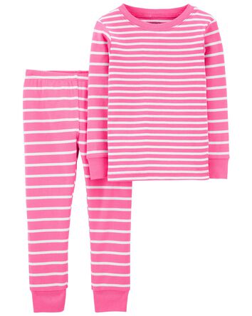 Toddler 2-Piece Striped Snug Fit Cotton Pajamas, 