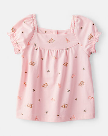 Toddler Girl Floral Short-Sleeve Top - Pink, 