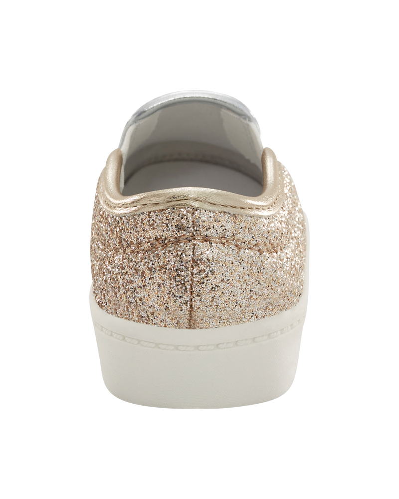 Toddler Metallic Slip-On Casual Shoes, image 3 of 7 slides