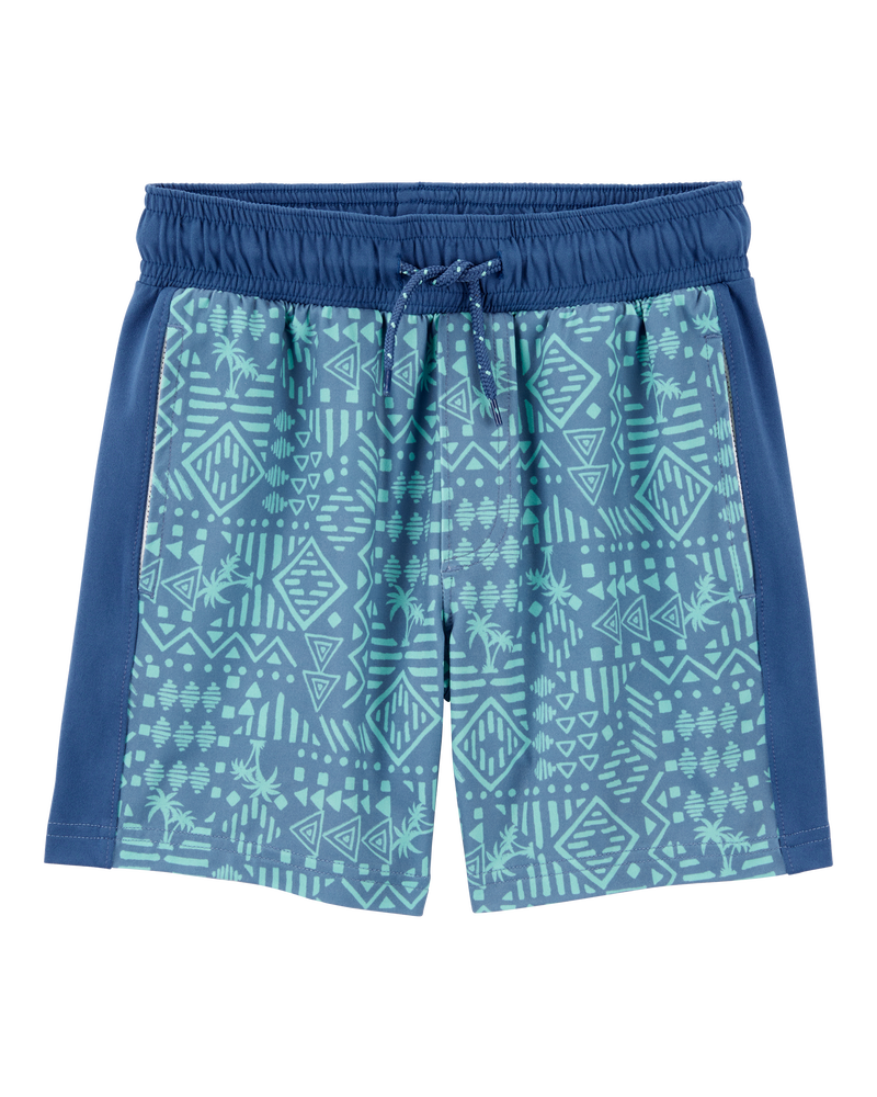 Kid 2-Piece Active Muscle Tank & Shorts Set - Blue, image 4 of 7 slides
