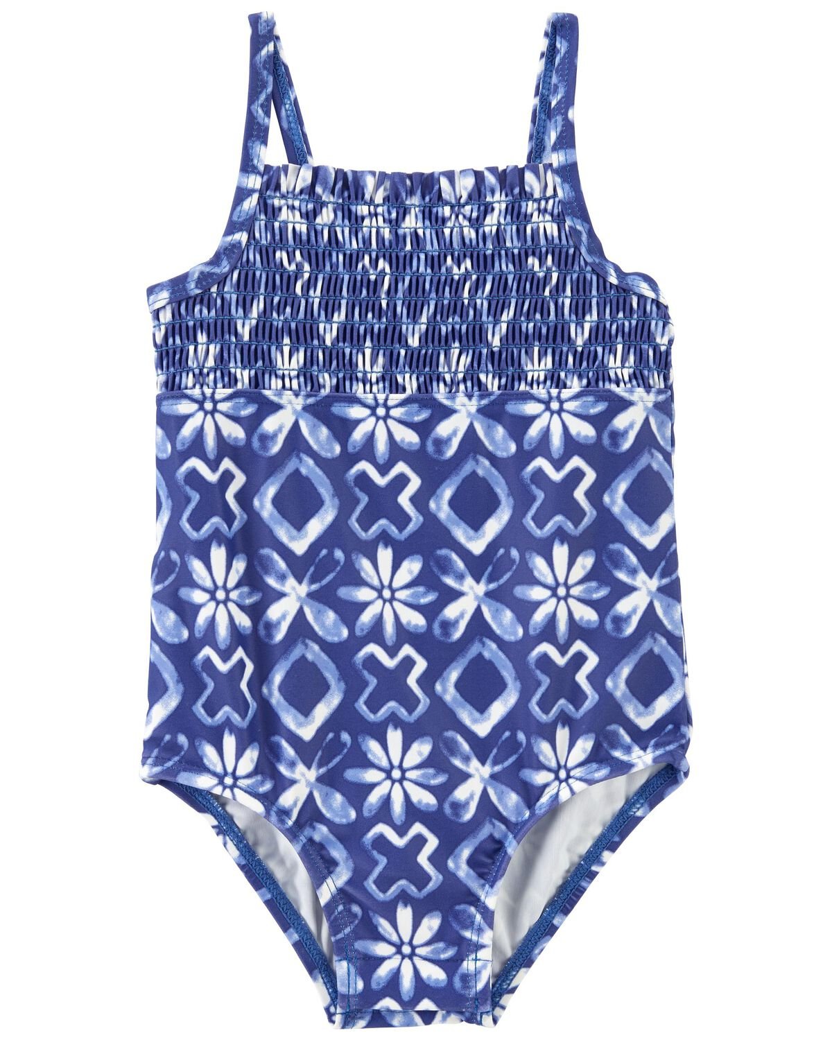 Blue Baby Smocked 1Piece Swimsuit