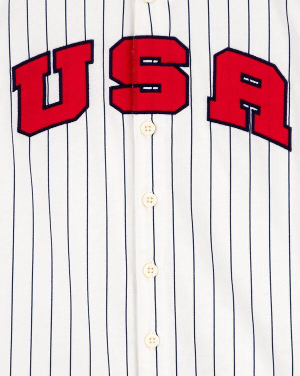 Kid USA Striped Baseball Tee