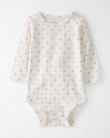 Baby Organic Mauve 3-Piece Polka Dot Playwear Set, 