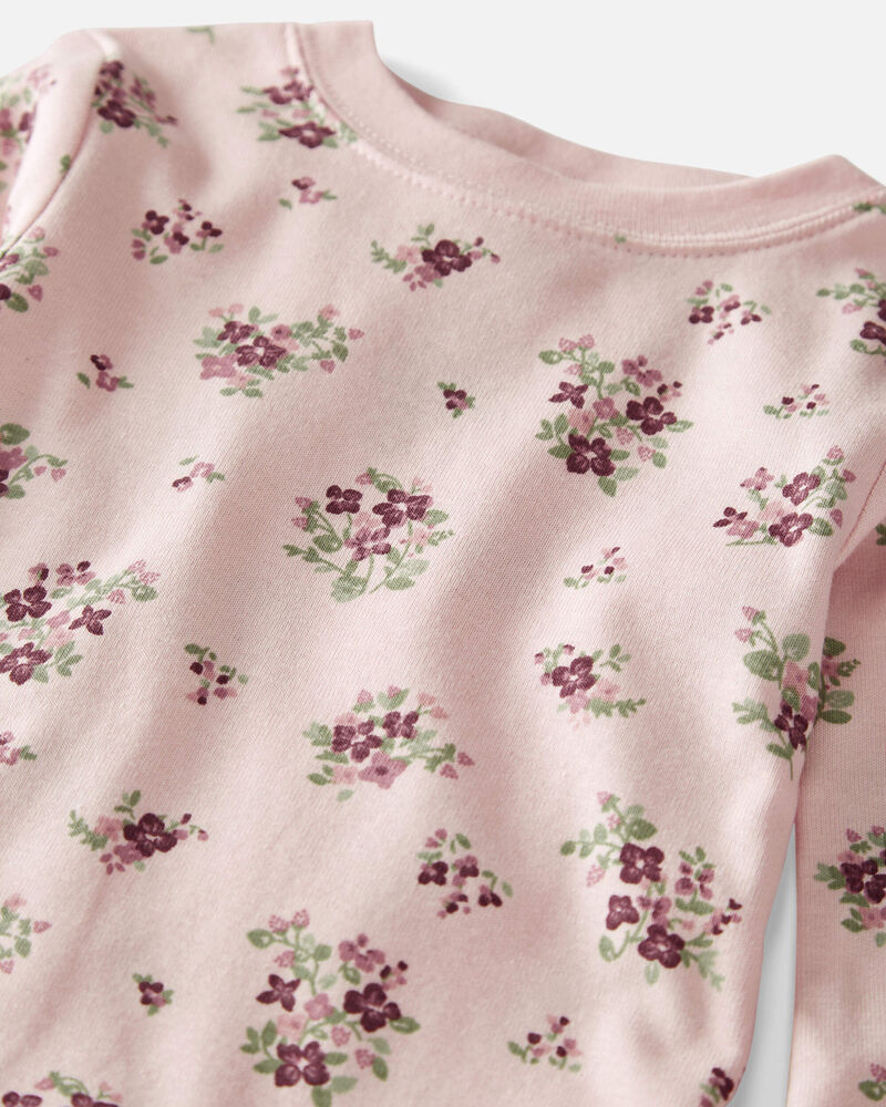 Baby Organic Cotton Pajamas Set in Wildberry Bouquet, image 3 of 4 slides
