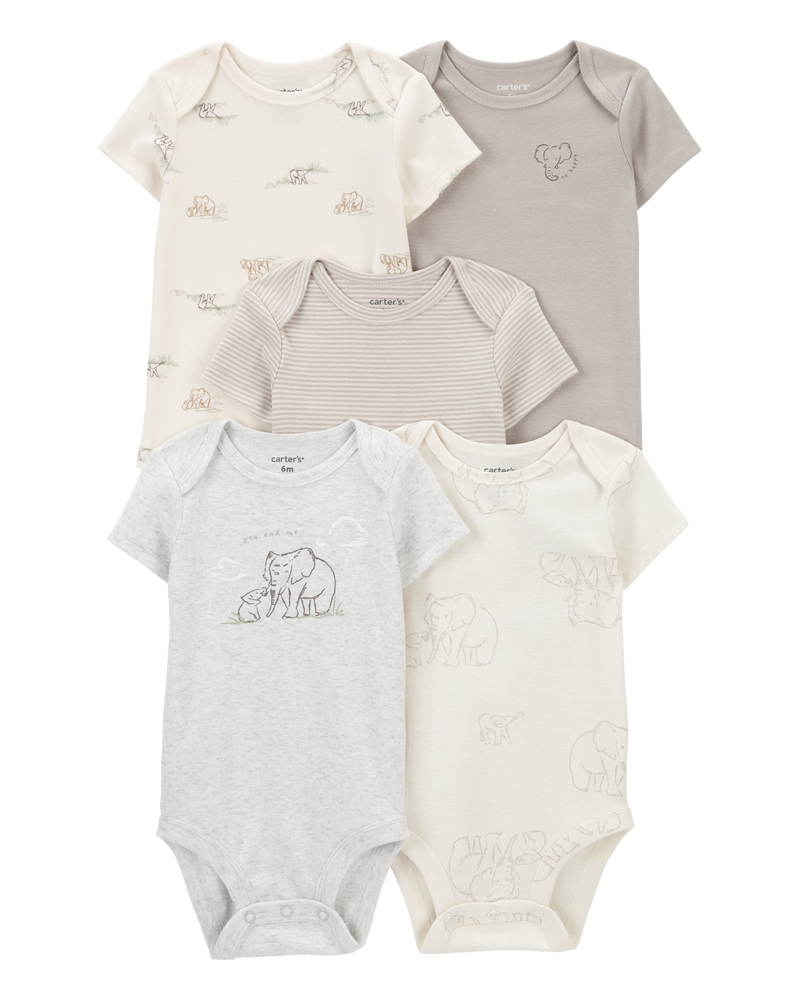 Baby 5-Pack Short-Sleeve Bodysuits, image 1 of 8 slides